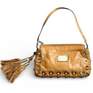 Michael Kors Y2K Leather Shoulder Bag with Tassel Accent